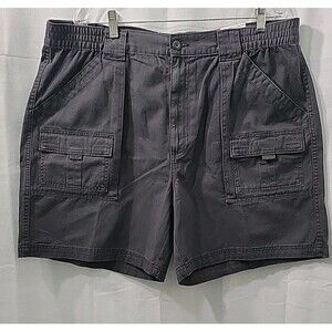 St Johns Bay Men's  Dark Gray  Hiking Cargo Shorts - Size: 42